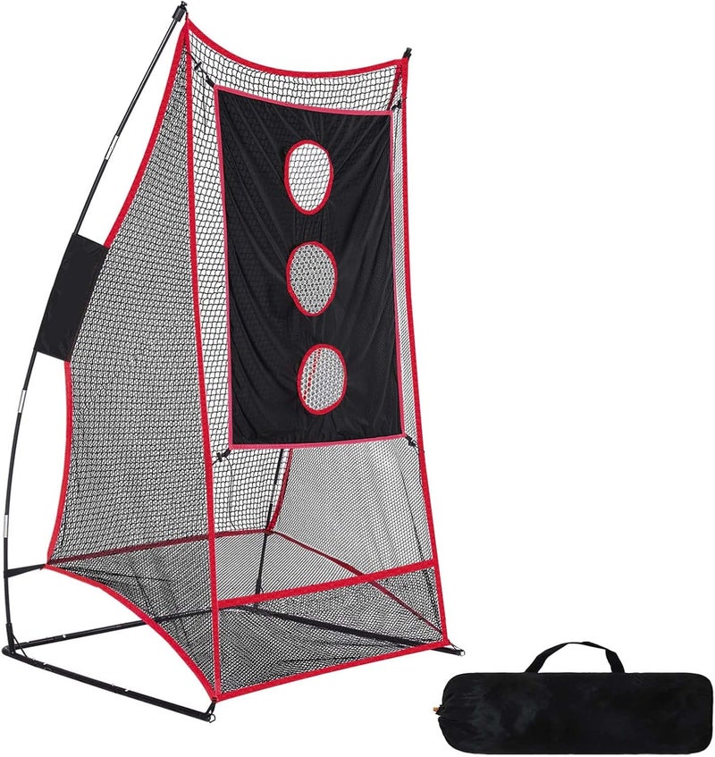 Sharellon Football Kicking Cage - Portable Football Punting Practice Net with 3 Target Cloth - 3x6FT Sports Field Training Set for Youth Kickers & Adults - Image 1